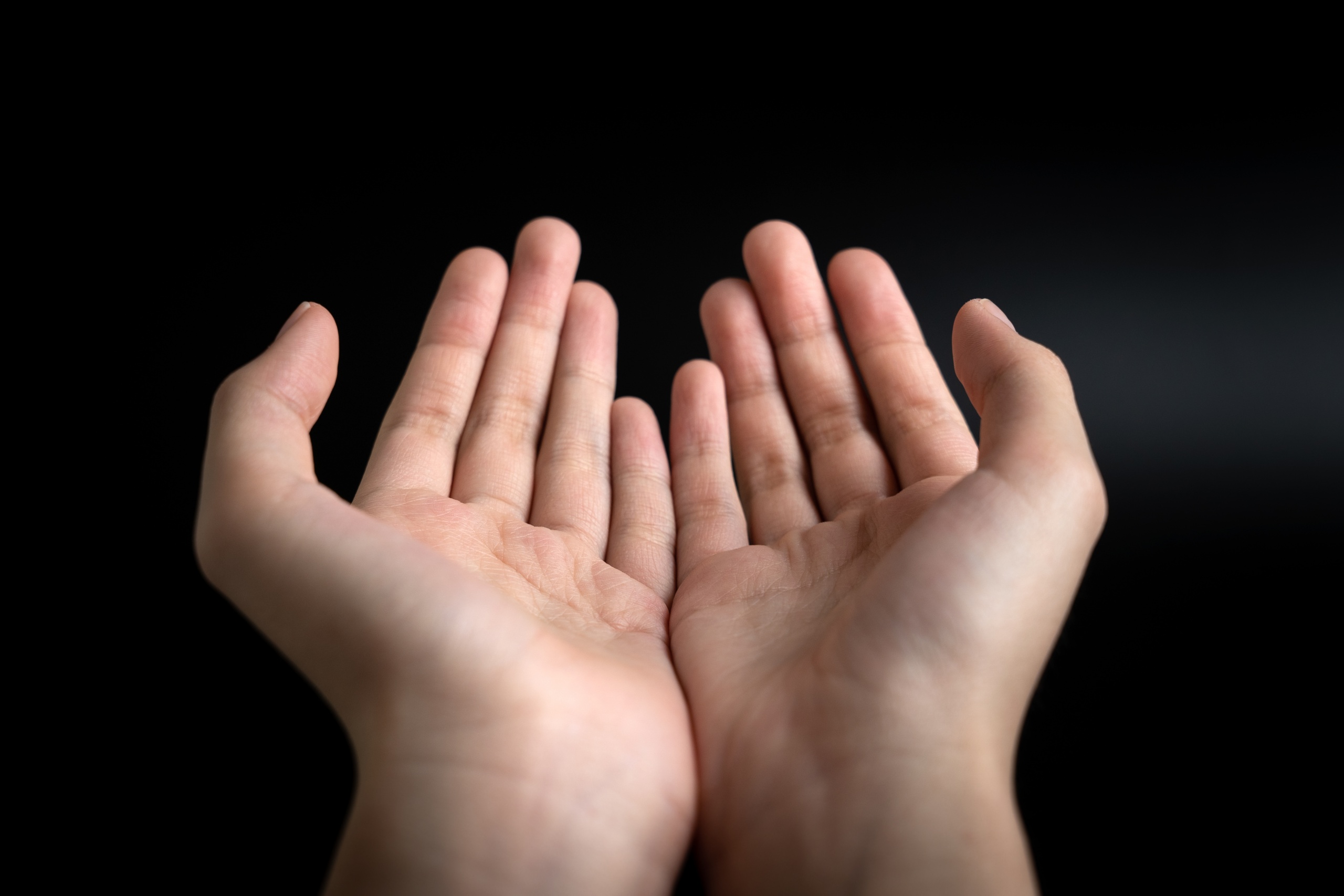 Two hands with palms up